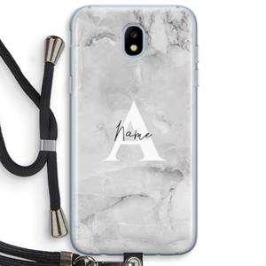 CaseCompany Ivory Marble: Samsung Galaxy J5 (2017) Transparant Hoesje met koord