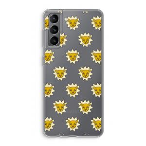 CaseCompany Leeuwenkoppen: Samsung Galaxy S21 Transparant Hoesje