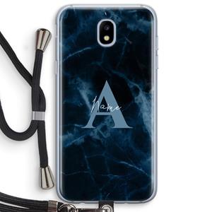 CaseCompany Midnight Marble: Samsung Galaxy J5 (2017) Transparant Hoesje met koord