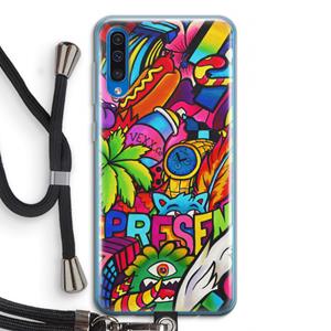 CaseCompany Represent: Samsung Galaxy A50 Transparant Hoesje met koord