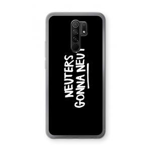 CaseCompany Neuters (zwart): Xiaomi Redmi 9 Transparant Hoesje