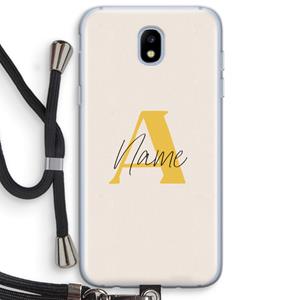 CaseCompany Amber Script: Samsung Galaxy J5 (2017) Transparant Hoesje met koord