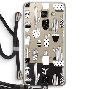 CaseCompany Cactusmotief: Samsung Galaxy A5 (2016) Transparant Hoesje met koord