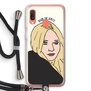 CaseCompany Ashley: Samsung Galaxy A20e Transparant Hoesje met koord