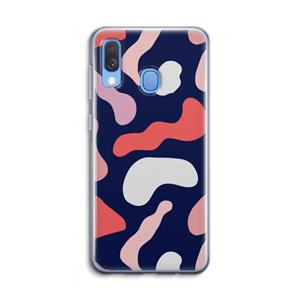 CaseCompany Memphis Shapes Pink: Samsung Galaxy A40 Transparant Hoesje