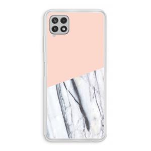 CaseCompany A touch of peach: Samsung Galaxy A22 4G Transparant Hoesje