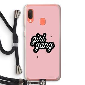 CaseCompany Girl Gang: Samsung Galaxy A20e Transparant Hoesje met koord