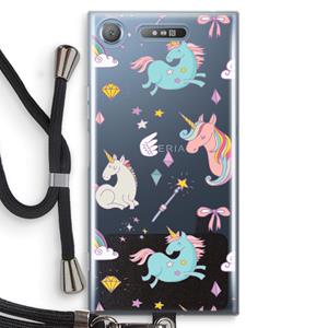 CaseCompany Fantasiewereld: Sony Xperia XZ1 Transparant Hoesje met koord