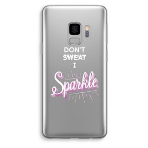 CaseCompany Sparkle quote: Samsung Galaxy S9 Transparant Hoesje