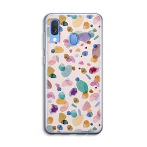 CaseCompany Terrazzo Memphis Pink: Samsung Galaxy A40 Transparant Hoesje