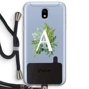 CaseCompany Green Brush: Samsung Galaxy J5 (2017) Transparant Hoesje met koord
