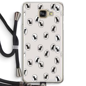 CaseCompany Miauw: Samsung Galaxy A5 (2016) Transparant Hoesje met koord