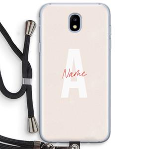CaseCompany Strawberry Milkshake: Samsung Galaxy J5 (2017) Transparant Hoesje met koord