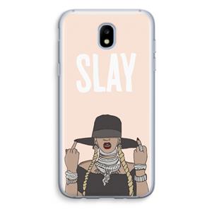 CaseCompany Slay All Day: Samsung Galaxy J5 (2017) Transparant Hoesje