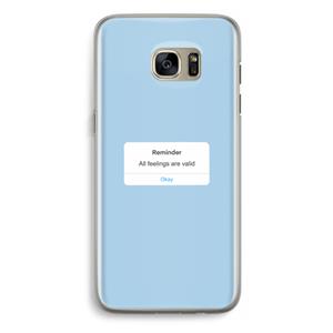 CaseCompany Reminder: Samsung Galaxy S7 Edge Transparant Hoesje