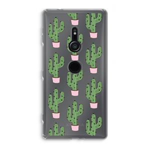 CaseCompany Cactus Lover: Sony Xperia XZ2 Transparant Hoesje