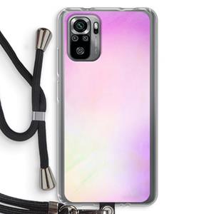 CaseCompany Flow mist pastel: Xiaomi Redmi Note 10S Transparant Hoesje met koord