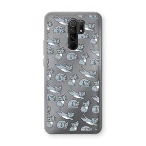 CaseCompany Poezen: Xiaomi Redmi 9 Transparant Hoesje