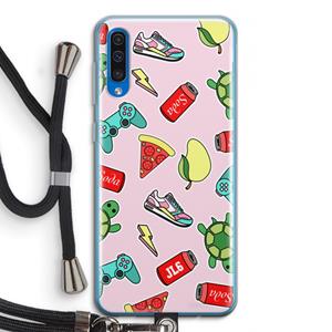 CaseCompany Things Jamie Loves: Samsung Galaxy A50 Transparant Hoesje met koord
