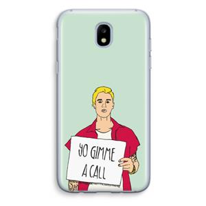 CaseCompany Gimme a call: Samsung Galaxy J5 (2017) Transparant Hoesje