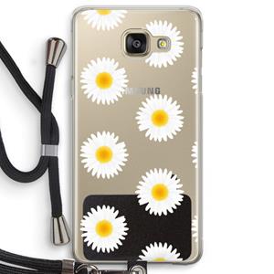 CaseCompany Margrietjes: Samsung Galaxy A5 (2016) Transparant Hoesje met koord