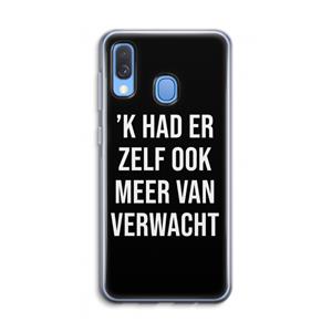 CaseCompany Meer verwacht - Zwart: Samsung Galaxy A40 Transparant Hoesje
