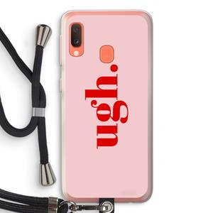 CaseCompany Ugh: Samsung Galaxy A20e Transparant Hoesje met koord