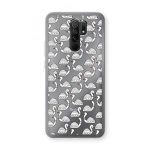 CaseCompany Zwanen: Xiaomi Redmi 9 Transparant Hoesje