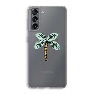 CaseCompany Palmboom: Samsung Galaxy S21 Transparant Hoesje