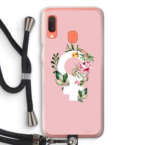 CaseCompany Venus: Samsung Galaxy A20e Transparant Hoesje met koord
