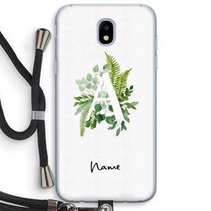 CaseCompany Green Brush: Samsung Galaxy J5 (2017) Transparant Hoesje met koord