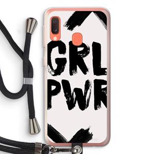 CaseCompany Girl Power #2: Samsung Galaxy A20e Transparant Hoesje met koord