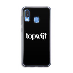 CaseCompany Topwijf Zwart: Samsung Galaxy A40 Transparant Hoesje