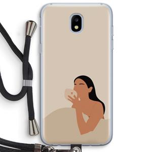 CaseCompany Fresh coffee: Samsung Galaxy J5 (2017) Transparant Hoesje met koord