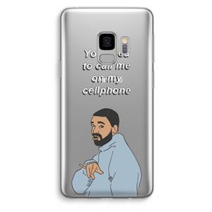 CaseCompany Hotline bling: Samsung Galaxy S9 Transparant Hoesje