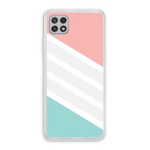 CaseCompany Strepen pastel: Samsung Galaxy A22 4G Transparant Hoesje