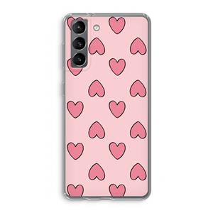 CaseCompany Ondersteboven verliefd: Samsung Galaxy S21 Transparant Hoesje