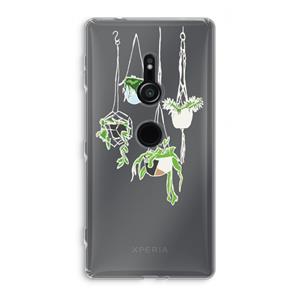 CaseCompany Hang In There: Sony Xperia XZ2 Transparant Hoesje