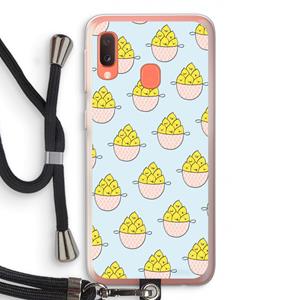 CaseCompany Citroenen: Samsung Galaxy A20e Transparant Hoesje met koord