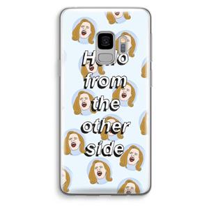 CaseCompany Hello: Samsung Galaxy S9 Transparant Hoesje