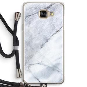 CaseCompany Witte marmer: Samsung Galaxy A5 (2016) Transparant Hoesje met koord