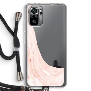 CaseCompany Peach bath: Xiaomi Redmi Note 10S Transparant Hoesje met koord