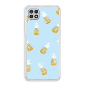 CaseCompany Ananasjes: Samsung Galaxy A22 4G Transparant Hoesje