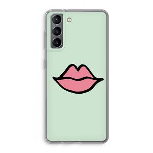 CaseCompany Kusje: Samsung Galaxy S21 Transparant Hoesje