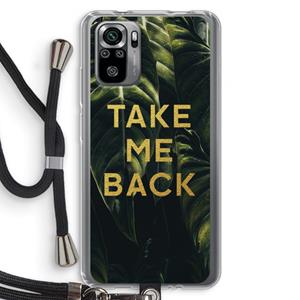 CaseCompany Take me back: Xiaomi Redmi Note 10S Transparant Hoesje met koord