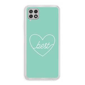 CaseCompany Best heart pastel: Samsung Galaxy A22 4G Transparant Hoesje