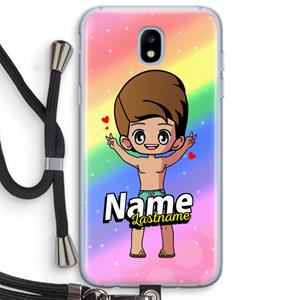 CaseCompany Chibi Maker man: Samsung Galaxy J5 (2017) Transparant Hoesje met koord