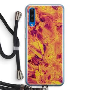 CaseCompany Eternal Fire: Samsung Galaxy A50 Transparant Hoesje met koord