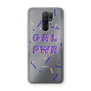 CaseCompany GRL PWR: Xiaomi Redmi 9 Transparant Hoesje