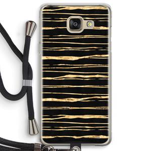 CaseCompany Gouden strepen: Samsung Galaxy A5 (2016) Transparant Hoesje met koord